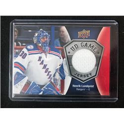 2016-17 UPPER DECK SERIES TWO HOCKEY #GJ-HL HENRIK LUNDQVIST GAME USED MEMORABILIA CARD