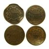 Image 1 : 4 - 1864 TWO CENT PIECE