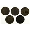 Image 1 : (5) LARGE CENTS:  1816, '17, '18, '20, & '25