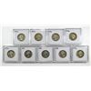 Image 1 : 9 - SILVER WASHINGTON QUARTERS