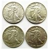 Image 1 : 4 - WALKING LIBERTY HALF DOLLARS
