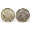 Image 1 : 1884 & 1897 MORGAN SILVER DOLLARS BU