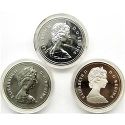 3 - CANADA PROOF SILVER DOLLARS: