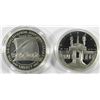 Image 1 : 2 - PROOF SILVER COMMEM DOLLARS;