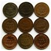 Image 2 : 9- F/VF INDIAN CENTS- 1881, 1888, 1896, 1898, 2-19