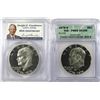 Image 1 : 2-1976-S SILVER IKE DOLLARS - BOTH PR69DCAM