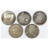 Image 2 : 5-CANADA SILVER DOLLARS: