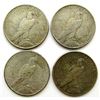 Image 2 : 4-PEACE SILVER DOLLARS F-AU