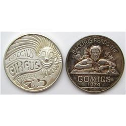 2-MARDI GRAS .999 SILVER ROUNDS