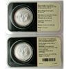 Image 2 : 2-.999 AMERCICAN SILVER EAGLES 2001 & '03