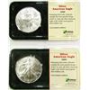 Image 1 : 2004 & 2000 AMERICAN SILVER EAGLES