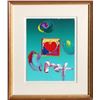 Image 1 : Peter Max, Heart, Acrylic and Collage Painting