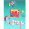 Image 2 : Peter Max, Heart, Acrylic and Collage Painting