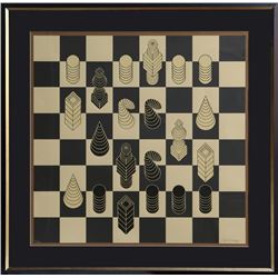 Victor Vasarely, Chessboard, Silkscreen