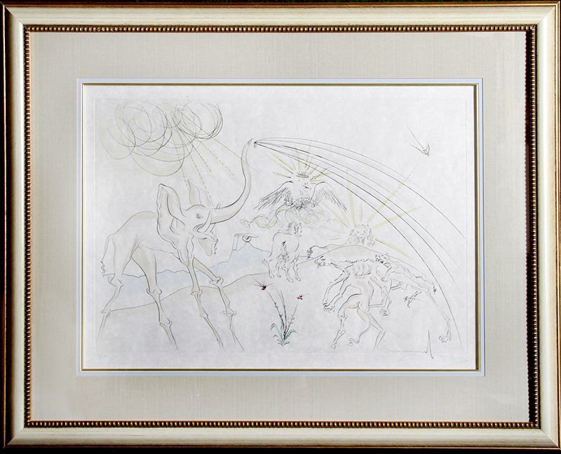 Salvador Dali Les Animaux Malades De La Peste From Le Bestiaire De La Fontaine Etching