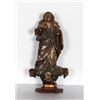Image 1 : Antique Religious Figure I, Hand-Carved and Painted Wood Sculpture