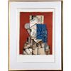 Image 1 : Pablo Picasso, Visage sur Fond Rouge, Lithograph