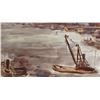 Image 3 : Reginald Marsh, Brooklyn Bridge and Lower Manhattan II, Watercolor Painting
