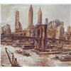 Image 4 : Reginald Marsh, Brooklyn Bridge and Lower Manhattan II, Watercolor Painting
