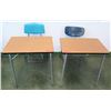 Image 1 : Qty 2 Desks with Attached Chairs (RM-205)