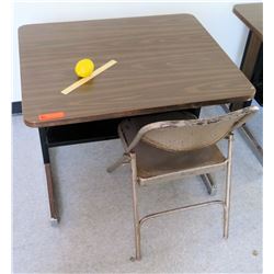 Utility Desk w/Metal Frame, Chair (RM-302)