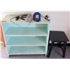 Image 1 : Wooden Bookcase w/ Contents, Black Stool (RM-302)