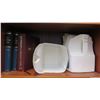 Image 2 : Tall Wooden Shelving w/ Misc Books, Bibles, Religious Figure (RM-301)