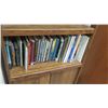 Image 3 : Tall Wooden Shelving Unit w/ Bottom Cabinet & Misc Books (RM-301)