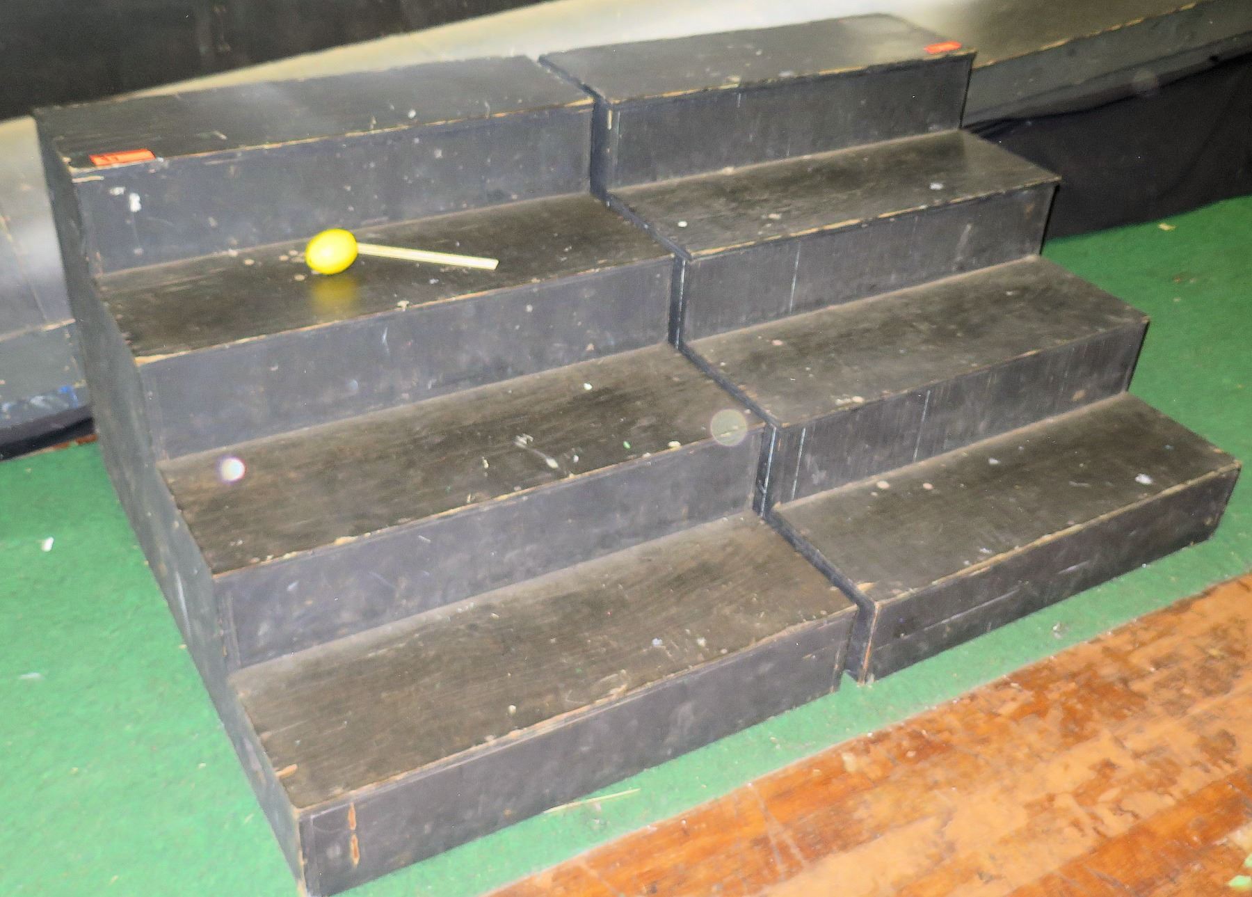 Qty 2 Portable Wooden Stairs / Risers(RM-Theater)
