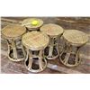 Image 1 : Qty 5 Woven Rattan Stools (RM-Theater)