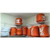 Image 1 : Qty 8 Large Orange Gatorade Coolers Dispensers w/ Lids