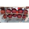 Image 2 : Qty 16 Spaulding & Baden Elite Basketballs in Metal Rack (RM-Gym)