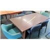 Image 1 : Wooden Table w/ 6 Upholstered Chairs (RM-101)