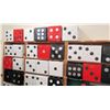 Image 1 : Qty 31 Cardboard Paper-Wrapped Dice & Stands (RM-101)