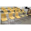 Image 1 : Qty 19 Yellow Plastic Chairs w/ Metal Frame (RM-123)