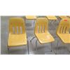 Image 2 : Qty 19 Yellow Plastic Chairs w/ Metal Frame (RM-123)