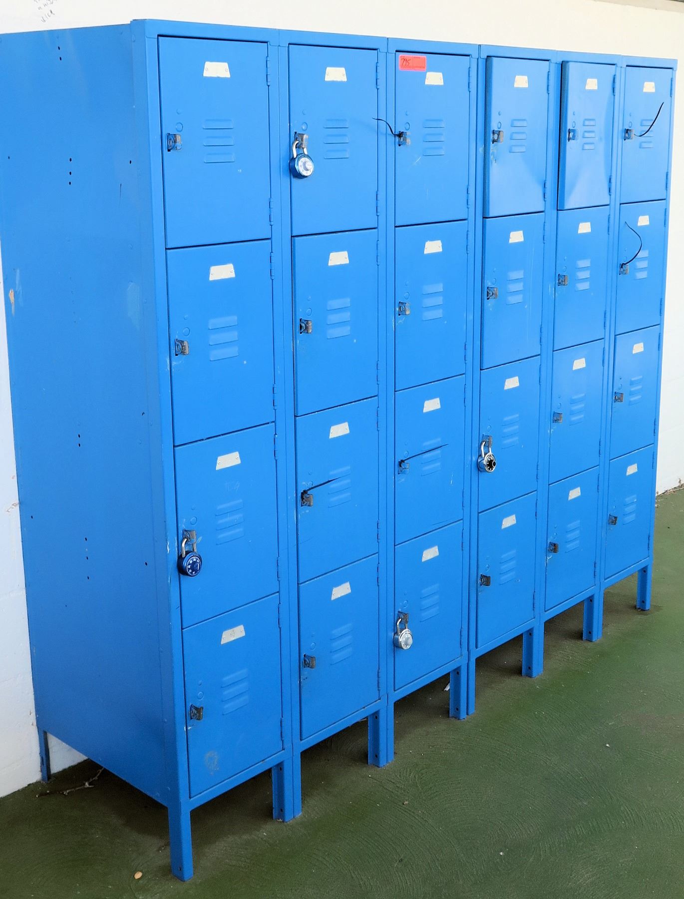 Blue 24-Compartment Metal Storage Lockers