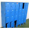Image 1 : Blue 24-Compartment Metal Storage Lockers