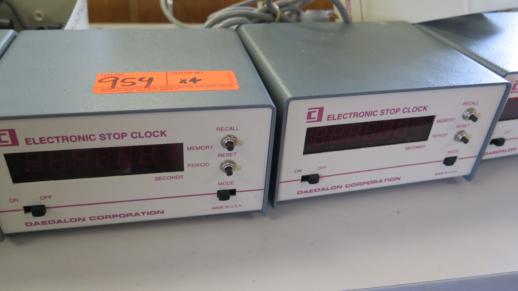Qty 4 Electronic Stop Clocks (RM-221)
