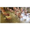 Image 1 : Qty 21 Plastic Chairs w/ Attached Desks (RM-221)