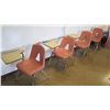 Image 3 : Qty 21 Plastic Chairs w/ Attached Desks (RM-221)