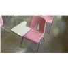 Image 8 : Qty 21 Plastic Chairs w/ Attached Desks (RM-221)