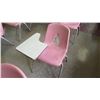 Image 9 : Qty 21 Plastic Chairs w/ Attached Desks (RM-221)