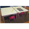 Image 1 : Qty 2 Square Tables & 2 Chairs (PRE-2)