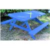 Image 1 : Blue Picnic Table - Lopsided, Needs to be fixed (BK of AUDITORIUM)