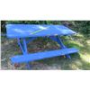 Image 2 : Blue Picnic Table - Lopsided, Needs to be fixed (BK of AUDITORIUM)