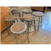 Image 1 : Qty 6 Round Stools, Metal Legs (RM-121)