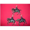 3 Metal Toy Soldiers on Horseback