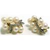 Image 1 : Pearl & Diamond Earrings