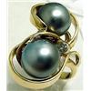 Ladies 14 kt. Black Pearl Ring